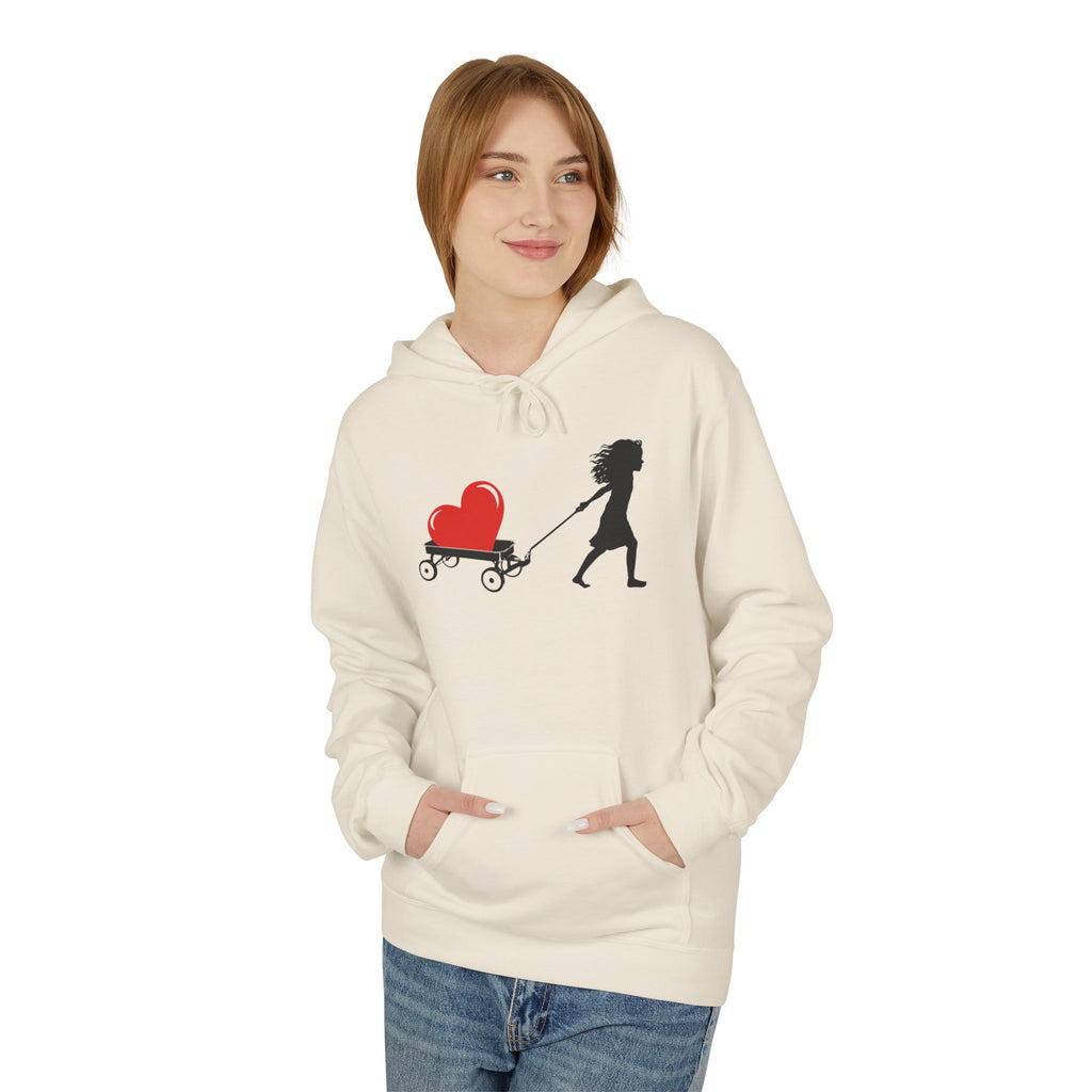 HEART TOO BIG TO CARRY - Unisex Fleece Hoodie - FREE SHIPPING