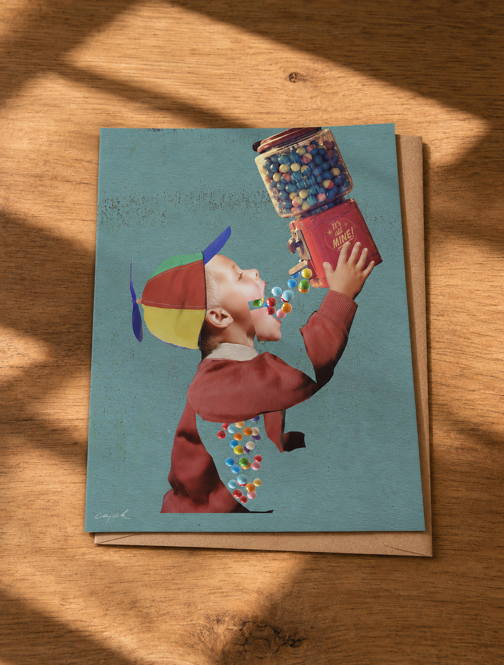 IT'S ALL MINE - greeting card with envelope - single and multi pack. Free shipping