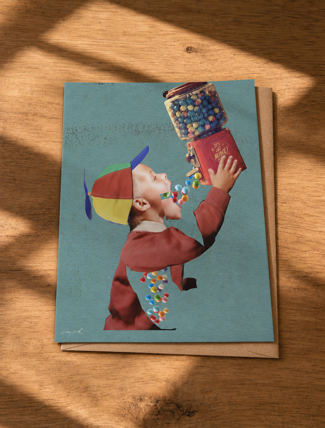 IT'S ALL MINE - greeting card with envelope - single and multi pack. Free shipping