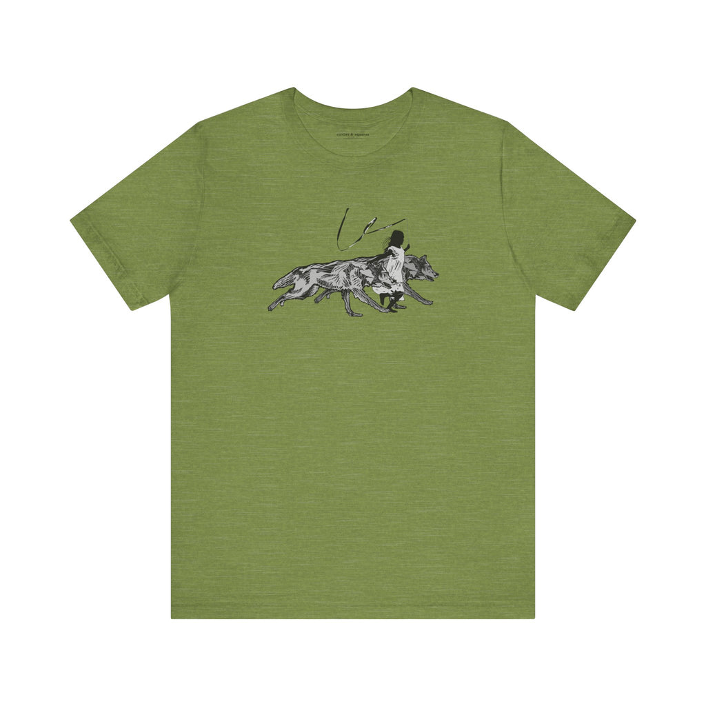 RUNNING WITH WOLVES - Unisex tee for men and women - FREE SHIPPING