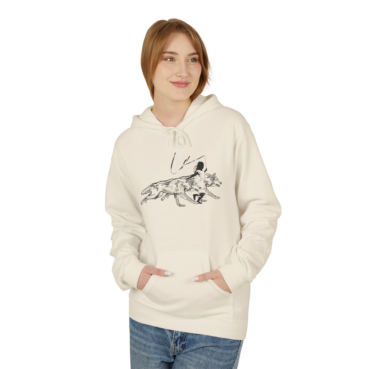 RUNNING WITH WOLVES - Unisex Fleece Hoodie - FREE SHIPPING