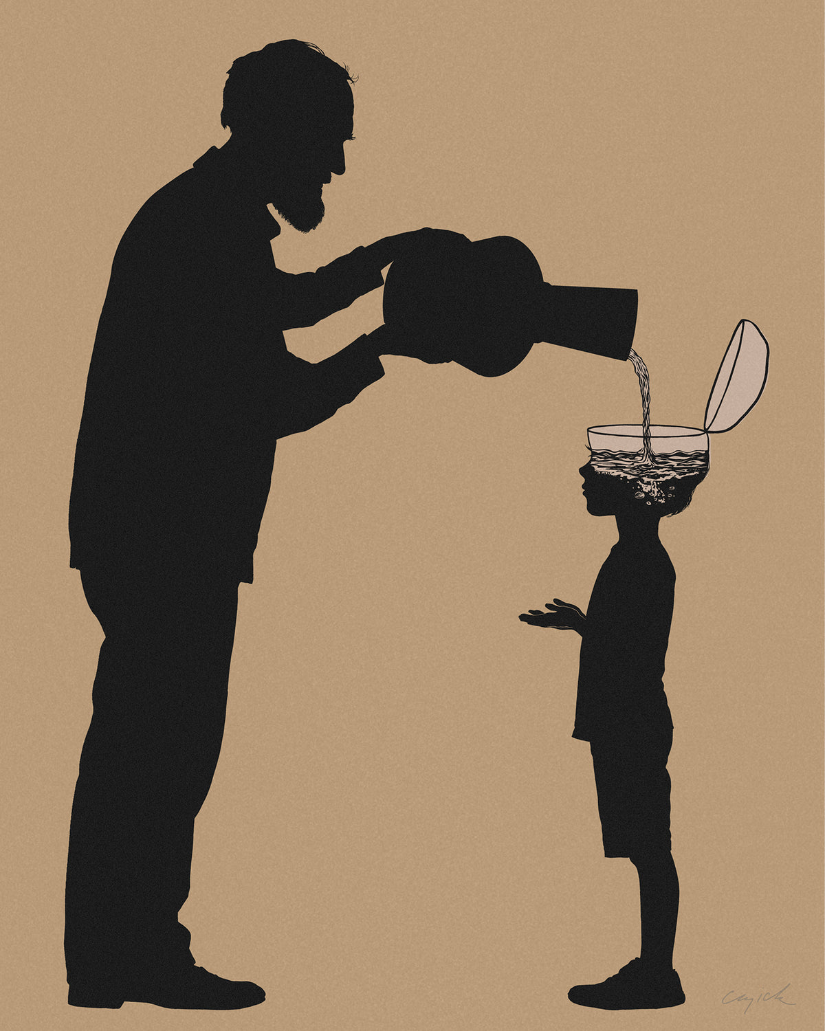 ALL THE GOOD STUFF - Grandfather and grandson - canvas - 2 sizes - FREE SHIPPING