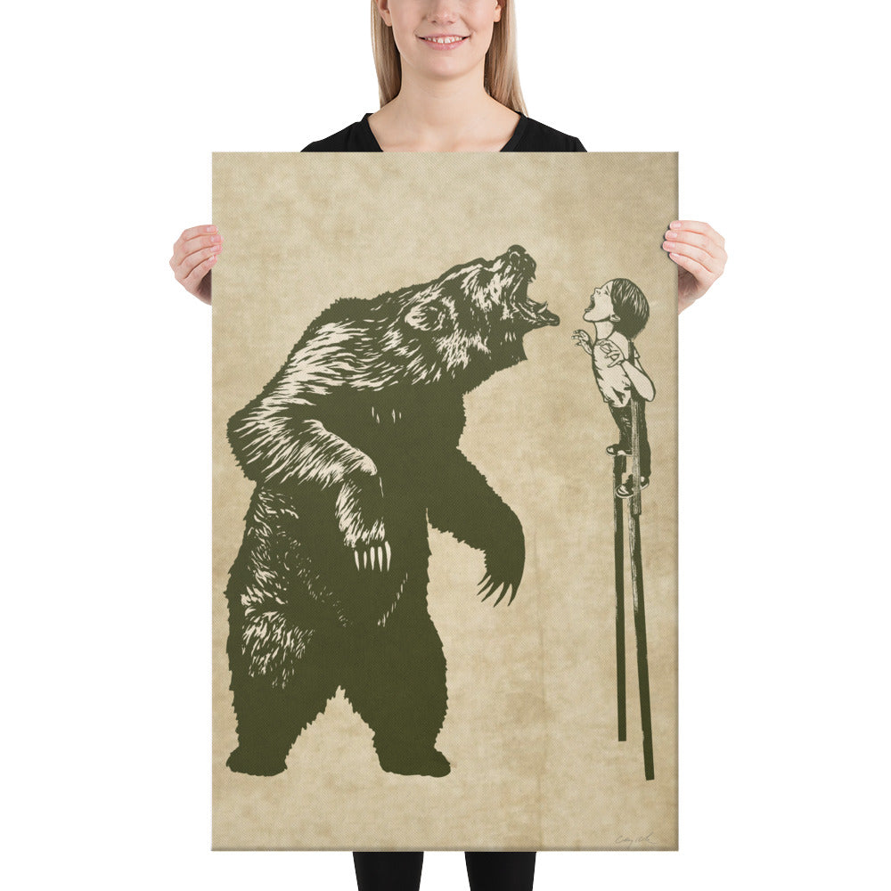 FIERCE ON STILTS - Canvas Print - 2 sizes - FREE SHIPPING