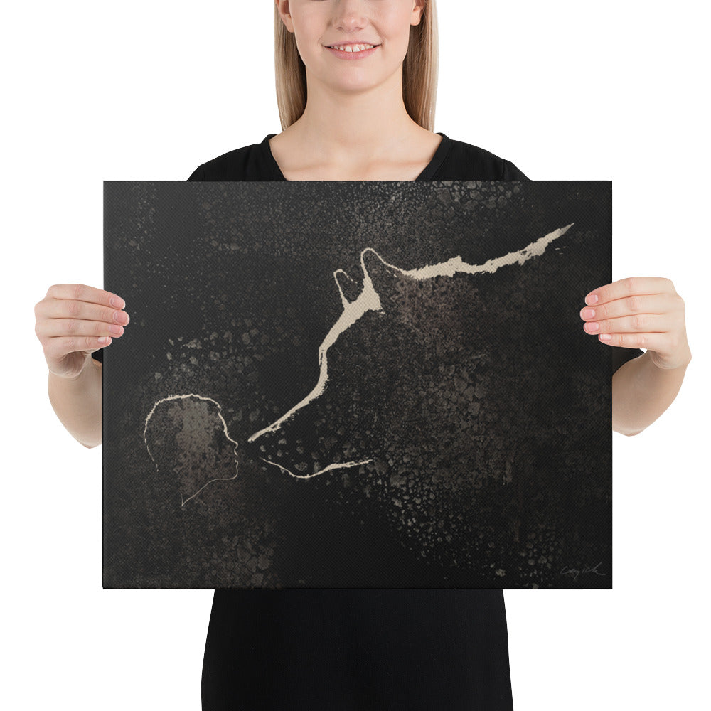 NIGHT ENCOUNTER - Canvas Print - 2 sizes - FREE SHIPPING
