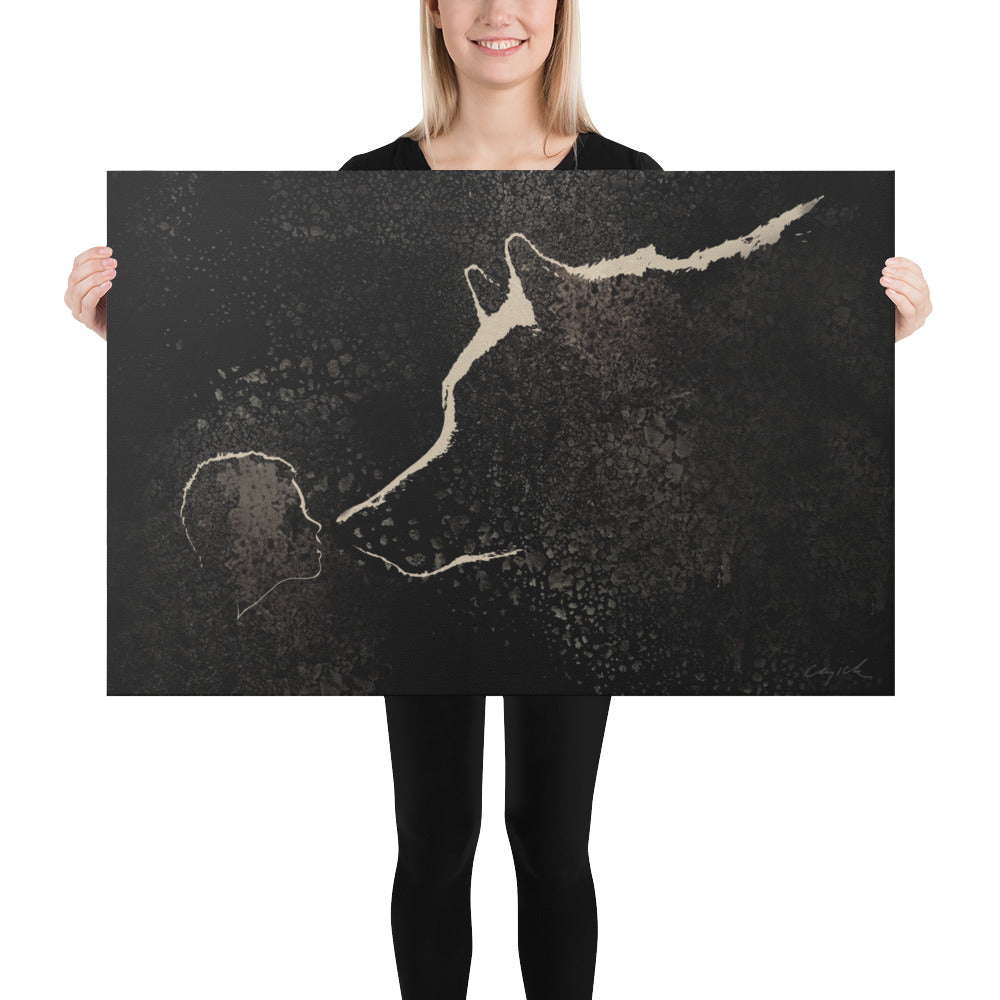 NIGHT ENCOUNTER - Canvas Print - 2 sizes - FREE SHIPPING