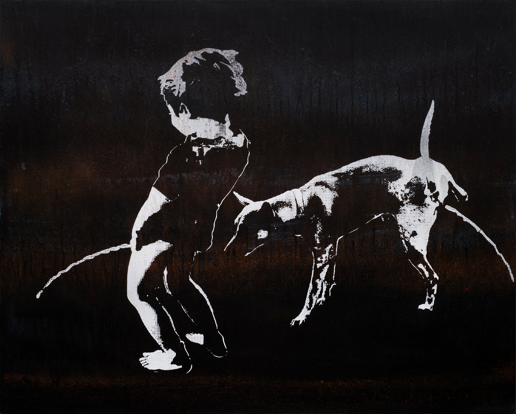 BEST BUDS #5 of 15- limited edition painting and screen print on wood with resin finish