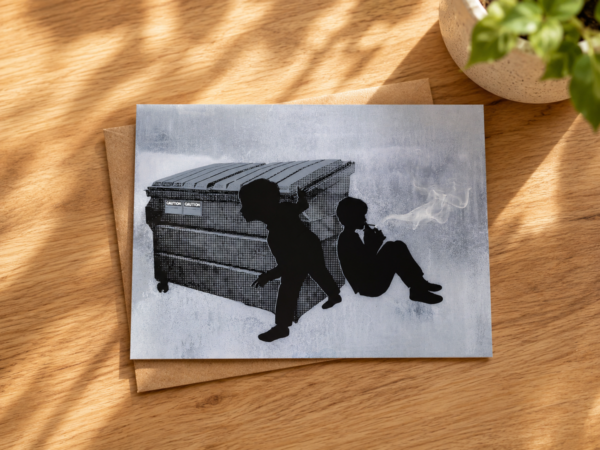 CAUTION CAUTION - greeting card with envelope - single and multi pack. Free shipping