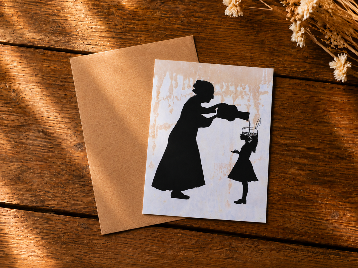 ALL THE GOOD STUFF - grandaughter and grandmother - greeting card with envelope - single and multi pack. Free shipping