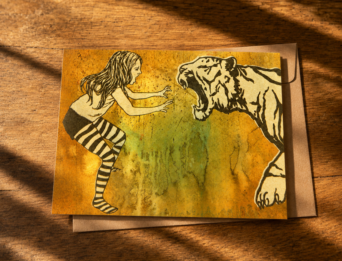 FIERCE - greeting card with envelope - single and multi pack. Free shipping