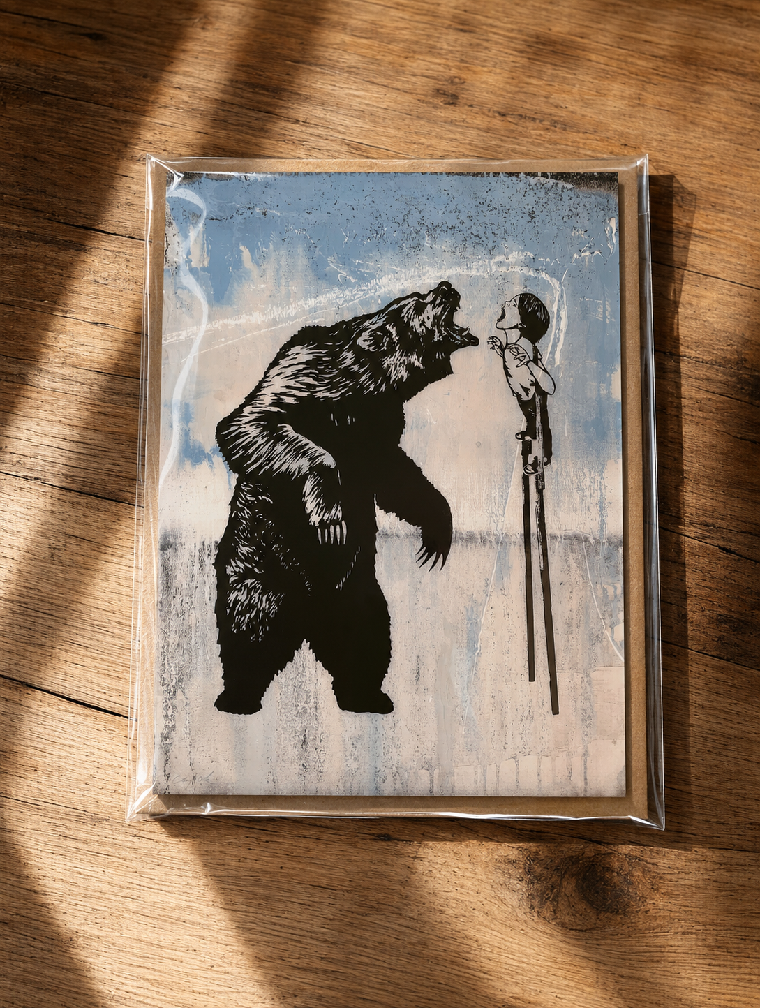 FIERCE ON STILTS - greeting card with envelope - single and multi pack. Free shipping