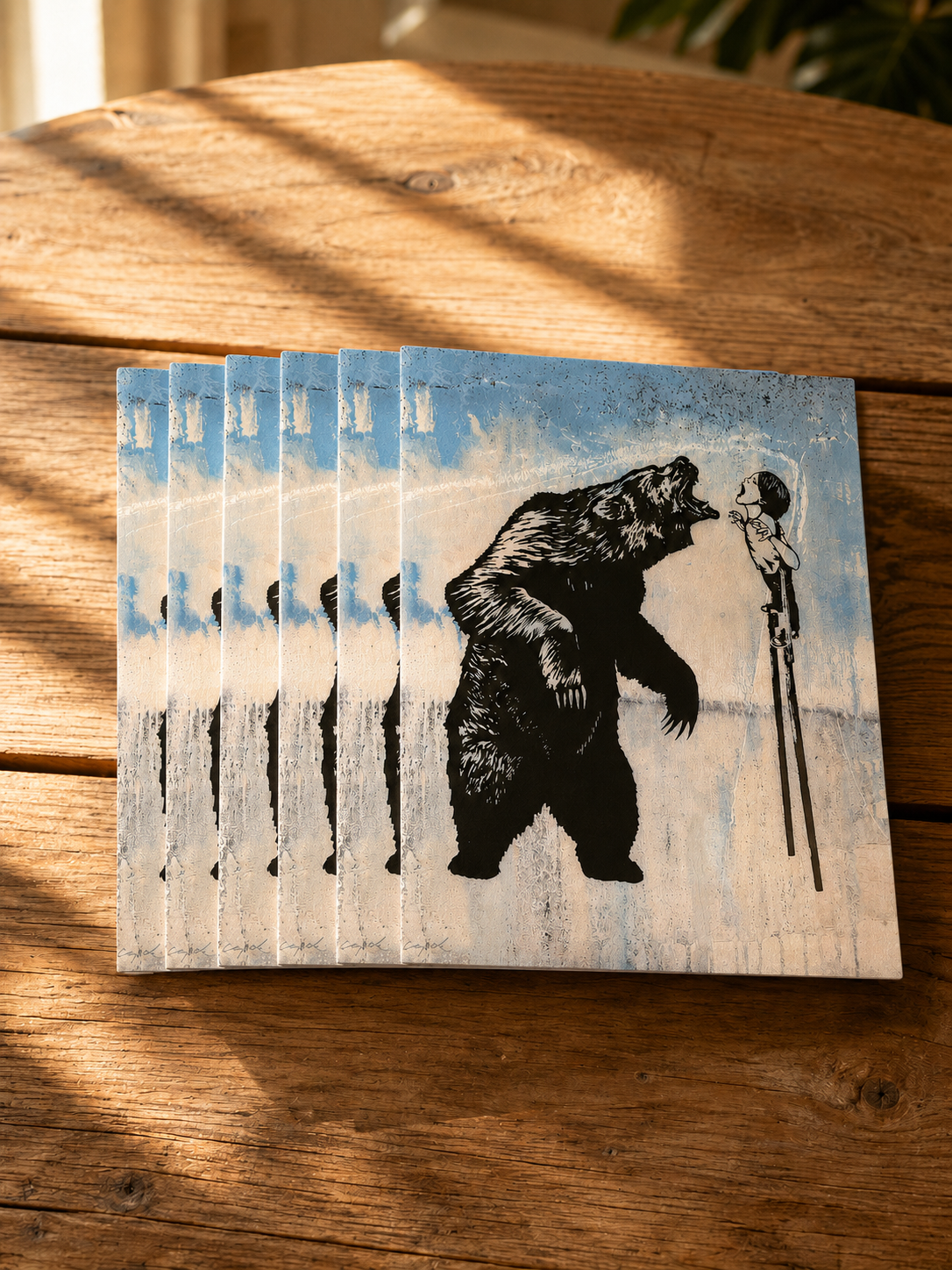 FIERCE ON STILTS - greeting card with envelope - single and multi pack. Free shipping