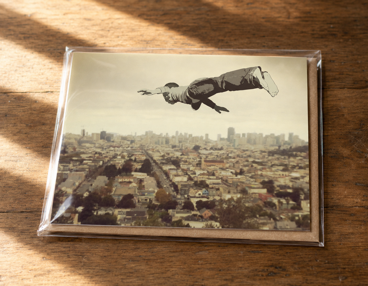FLYING DREAM - greeting card with envelope - single and multi pack. Free shipping