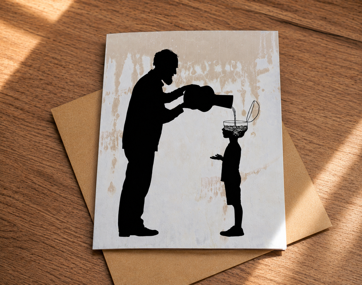 ALL THE GOOD STUFF - grandson and grandfather - greeting card with envelope - single and multi pack. Free shipping