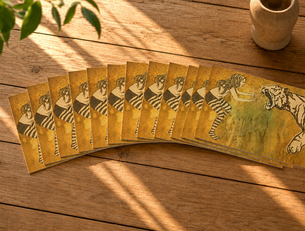FIERCE - greeting card with envelope - single and multi pack. Free shipping
