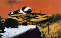 Giant Boy Sleeping Among Windmills