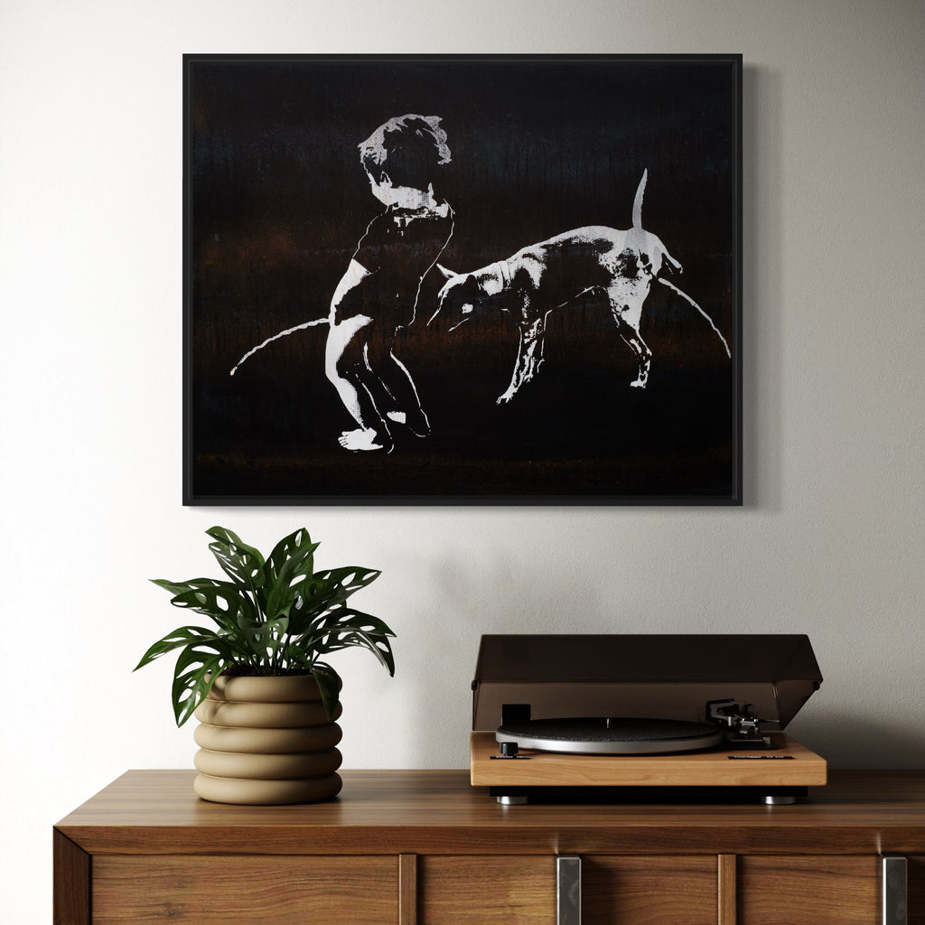 BEST BUDS #5 of 15- limited edition painting and screen print on wood with resin finish