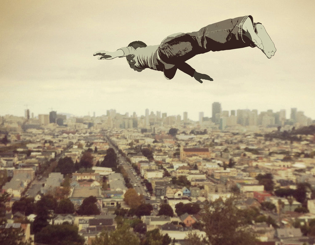 About Flying Dream:

This design is for anyone who has ever enjoyed a flying dream; and I hope that you have. I had them a lot as a kid. At times, I could barely lift off the ground. Other times, I would shoot into the sky with the speed of a rocket. These dreams excited me, but were also a little terrifying. Once I figured out how to lucid dream, flying was my favorite pastime and it still ranks among my top favorite things to do in the dream world.

