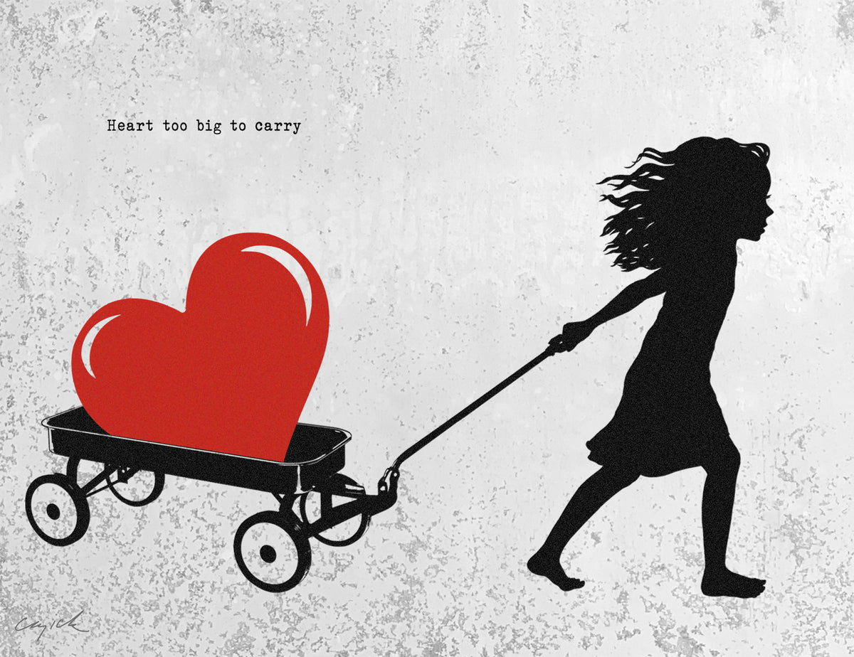 About: HEART TOO BIG TO CARRY

You have a big heart. Ever feel like it's overflowing? Is it ever too heavy with emotion? Do you cry when you see sad puppies? You've found your shirt. Now dry your tears. It's going to be okay.