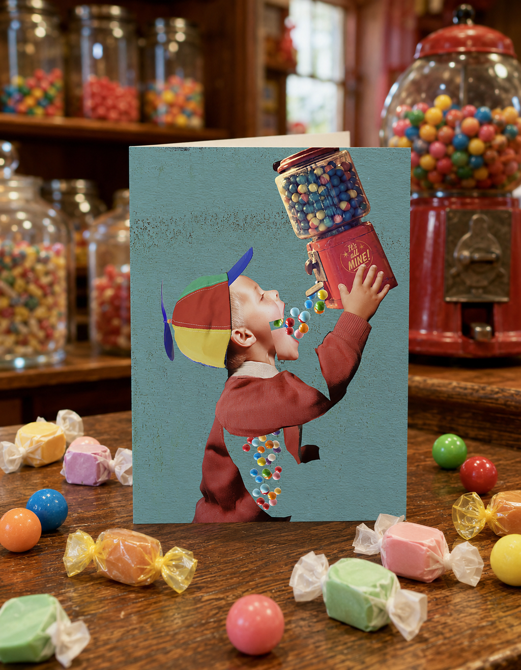 IT'S ALL MINE - greeting card with envelope - single and multi pack. Free shipping