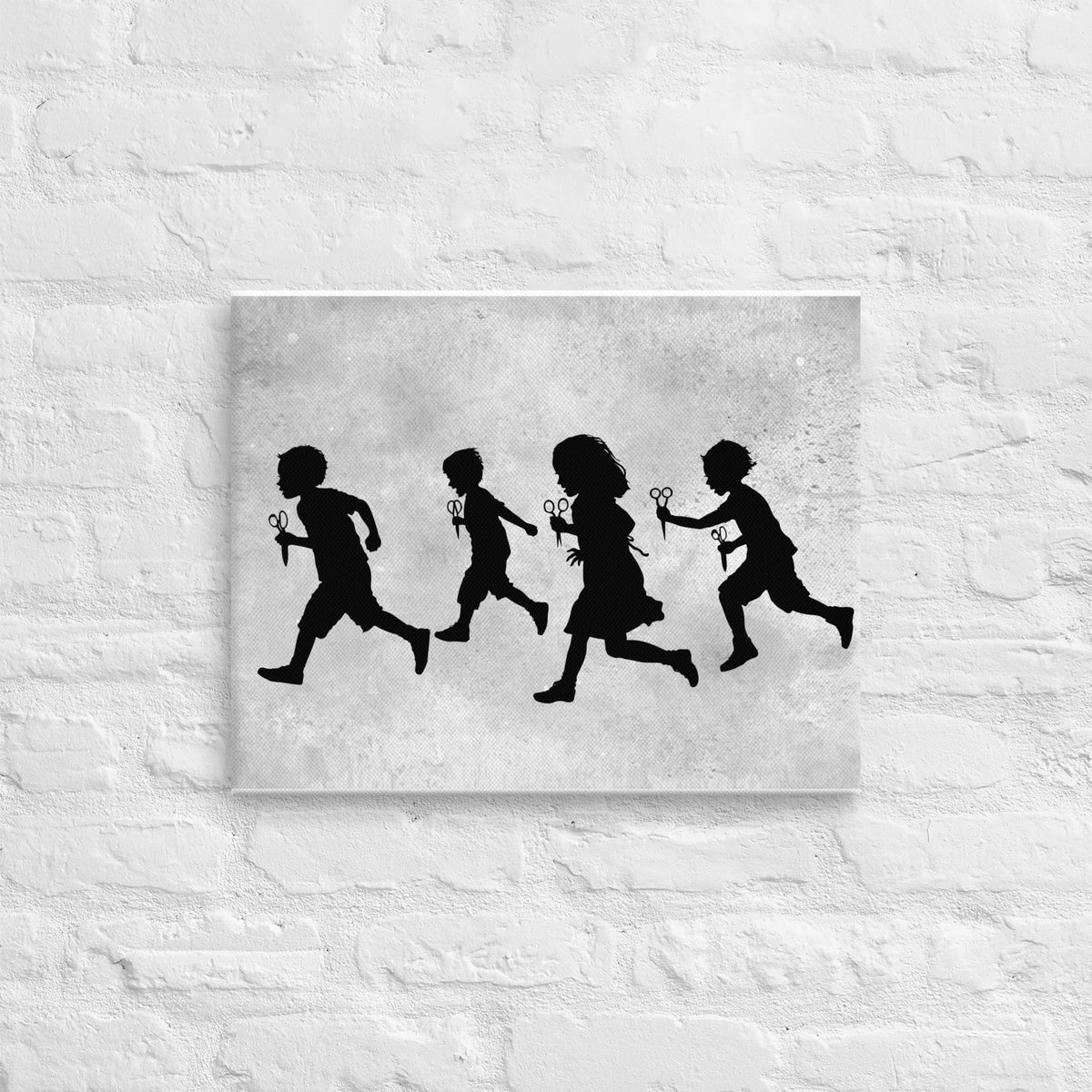 16x20 inch RUNNING WITH SCISSORS on canvas