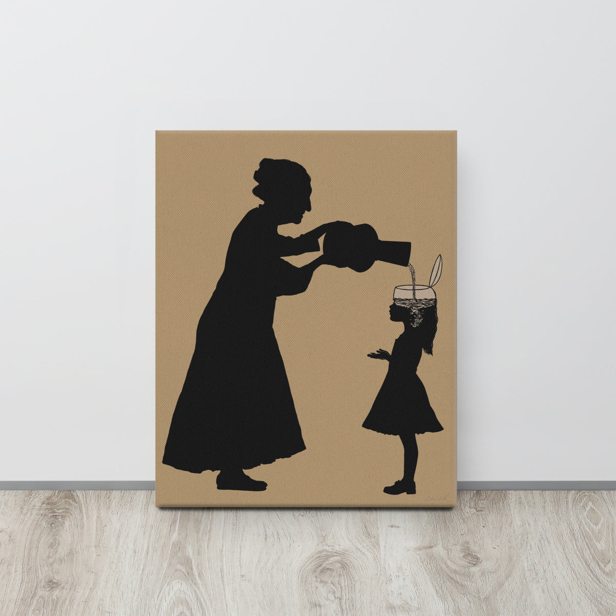 ALL THE GOOD STUFF - Grandmother and granddaughter - canvas - 2 sizes - FREE SHIPPING
