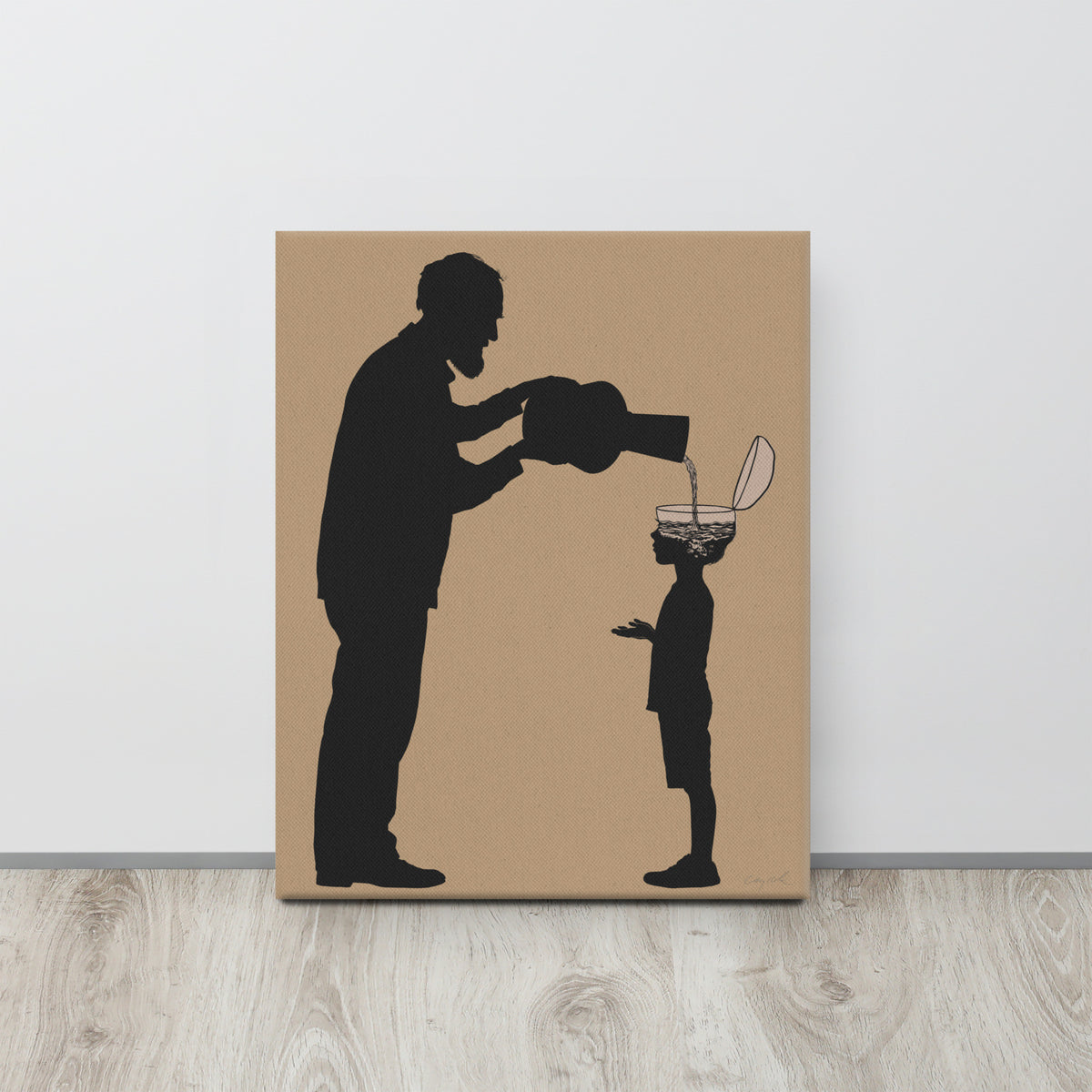 ALL THE GOOD STUFF - Grandfather and grandson - canvas - 2 sizes - FREE SHIPPING
