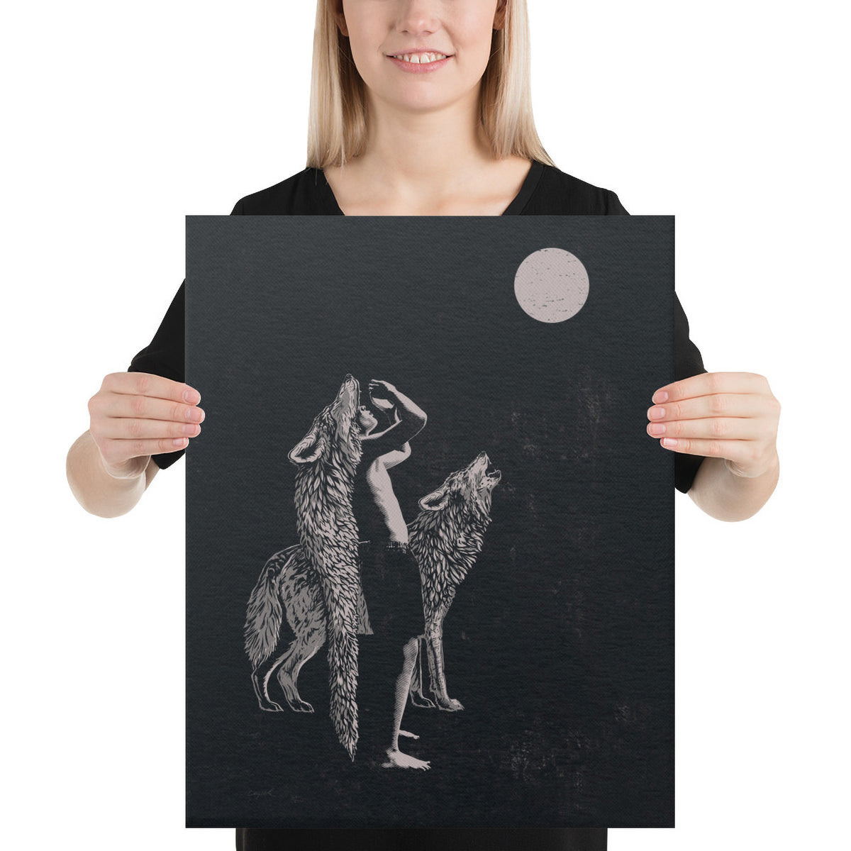 HOWL on 16x20 canvas