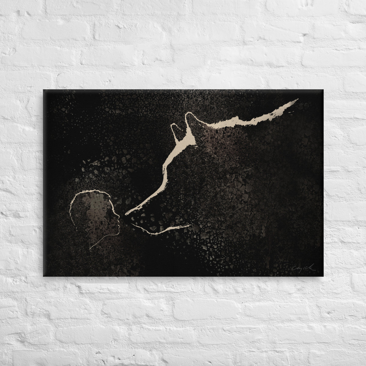 24x36 NIGHT ENCOUNTER canvas