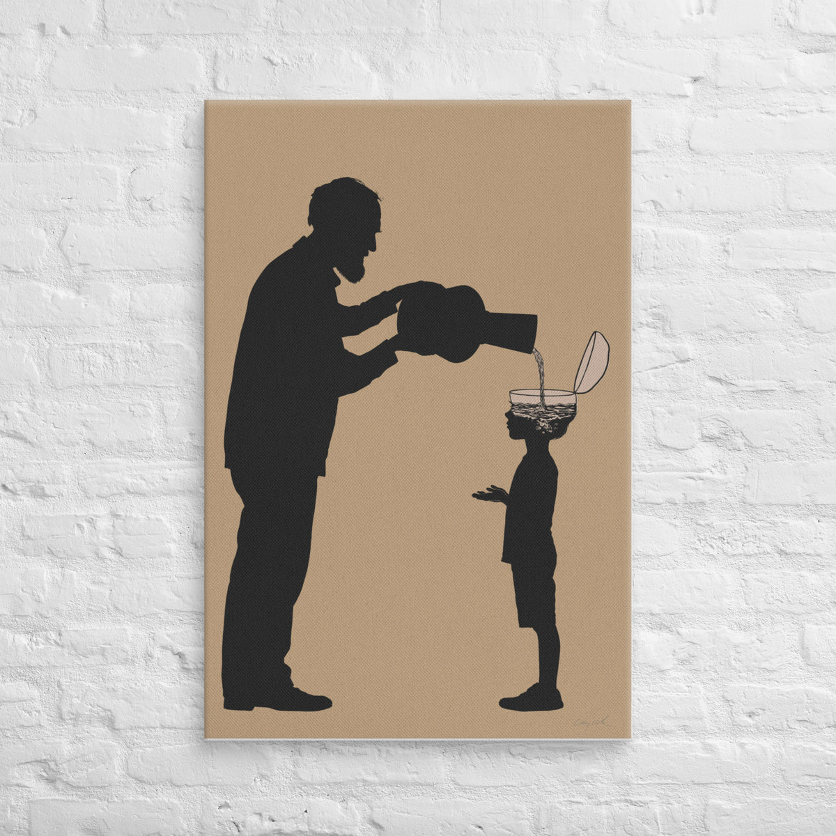 ALL THE GOOD STUFF - Grandfather and grandson - canvas - 24x36 inches