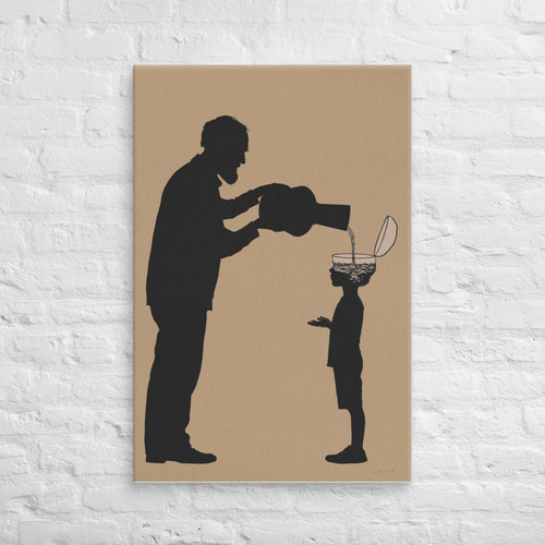 ALL THE GOOD STUFF - Grandfather and grandson - canvas - 24x36 inches