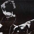 BEST BUDS #5 of 15- limited edition painting and screen print on wood with resin finish