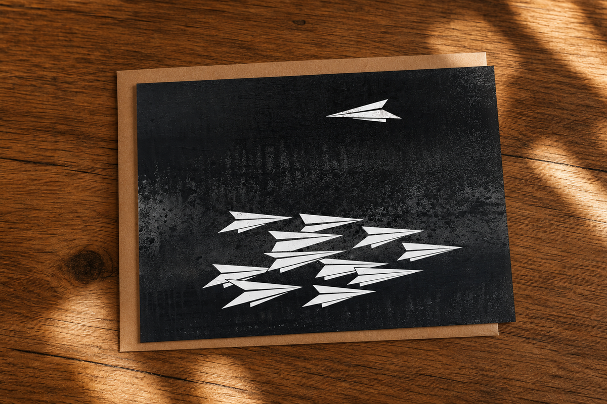 MAVERICK - greeting card with envelope - single and multi pack. Free shipping