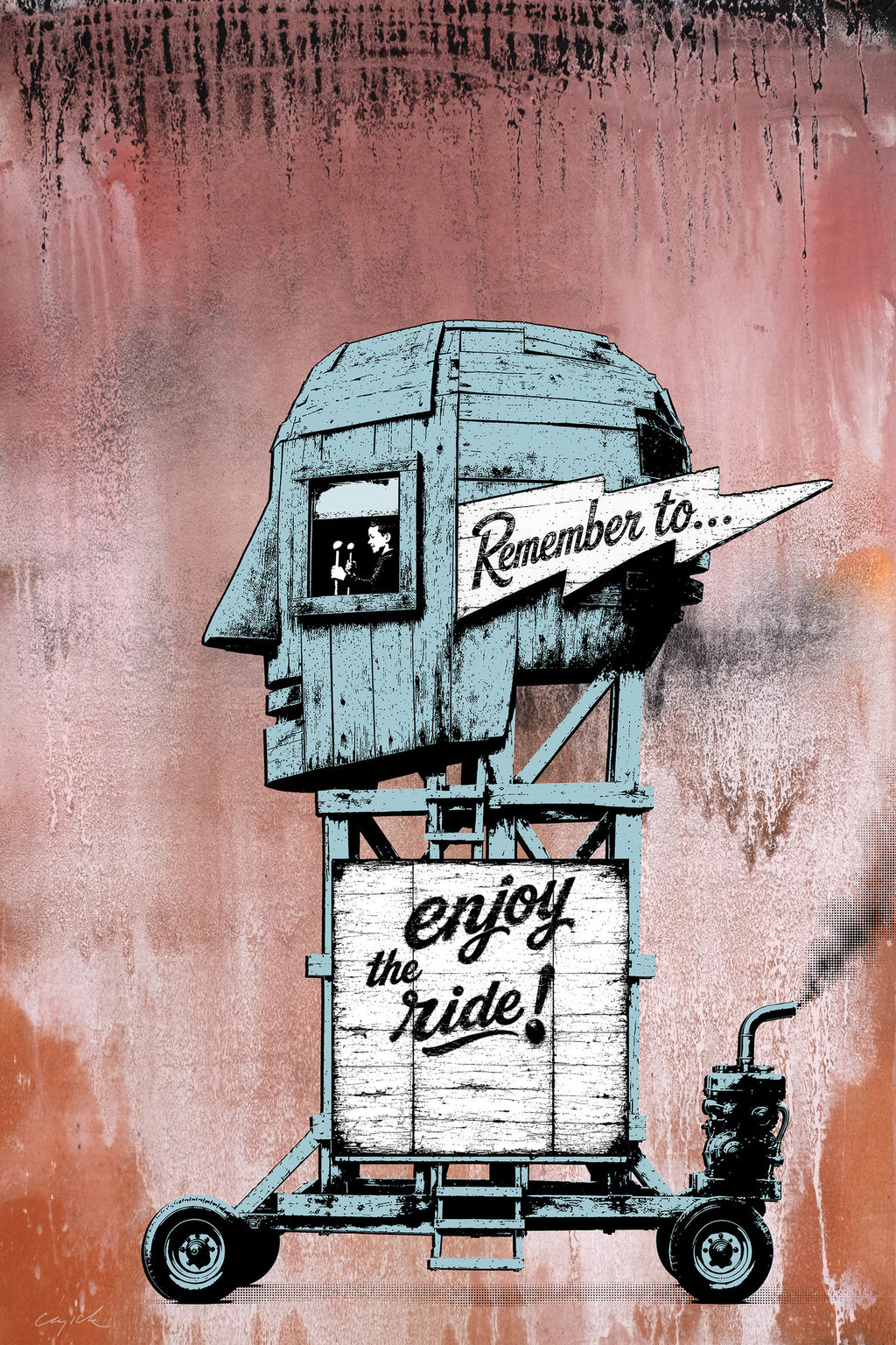 REMEMBER TO ENJOY THE RIDE - Canvas Print - 2 sizes - FREE SHIPPING